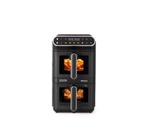 Ariete 4640/00 Air Fryer Vertical DUO, Friggitrice ad aria doppia verticale, 2460W, 11L, Due cestelli, Sync e Dual, 6 programmi, Funzione Grill, Fino a 200°C