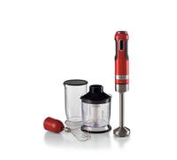 Ariete 602 Frullatore a immersione Moderna, 1000W, 10 velocita + turbo, Accessori inclusi - Rosso