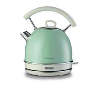 Ariete 2877 Bollitore elettrico 1,7 Litri di Design - Infusi, tè e tisane - Autospegnimento - 2000 Watt - Acciaio Inox - Linea Vintage - Verde