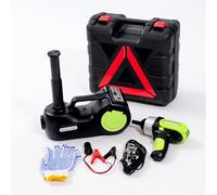 Ariete Idraulico Cric elettrico for auto 12V 5Ton 155-450/530mm 4 in 1 idraulico con chiave a percussione elettrica Pompa aria Luce LED(155-530mm for SUV)