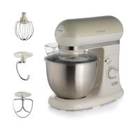 Ariete 1588 Impastatrice Planetaria - Pane, pizza e dolci - 7 Velocità - 3 Fruste - 5,5 Litri - Acciaio Inox - 2400 Watt - Linea Vintage - Beige