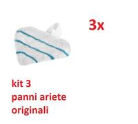 ariete kit 3pz 3x Panno per Vaporetto Ricambi Scopa a Vapore Steam Mop 4164