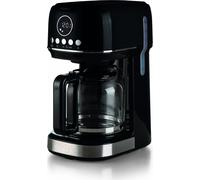 Ariete 1396 Macchina da caffè con filtro Moderna, Caffè americano, Capacità fino a 15 tazze, Base riscaldante, Display LCD, Filtri estraibili e lavabili, Nero