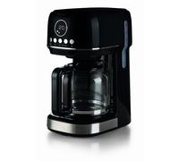 Ariete 1396 Macchina da caffè con filtro Moderna, Caffè americano, Capacità fino a 15 tazze, Base riscaldante, Display LCD, Filtri estraibili e lavabili, Nero