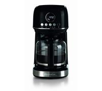 Ariete 1396 Macchina da caffè con filtro Moderna, Caffè americano, Capacità fino a 15 tazze, Base riscaldante, Display LCD, Filtri estraibili e lavabili, Nero