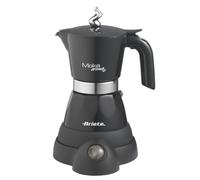 Ariete 1358 Moka Aroma - Moka elettrica 2/4 tazze - Autospegnimento - Mantenimento temperatura per 30' - 400 Watt - Nero