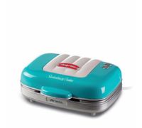 Ariete 1972 Sandwiches & Cookies Party Time, Piastra Elettrica Multifunzione, 700 Watt, 3 piastre antiaderenti e intercambiabili, Azzurro