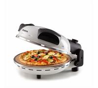 Ariete 918 Forno Pizza - Pizza in 4 minuti - Piastra in pietra refrattaria con trattamento antiaderente - Temperatura max 400° - 1200 Watt - Timer 30’ - Bianco