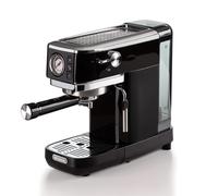 Ariete 1381 Macchina da caffè con manometro, compatibile con caffè in polvere e cialde ESE, 1300 W, Capacità 1,1 L, 15 bar di pressione, Filtro ½ tazze, Dispositivo Cappuccino, Nero