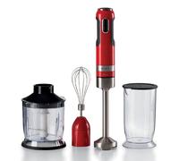 Ariete 602 Frullatore a immersione Moderna, 1000W, 10 velocità + turbo, Accessori inclusi, Rosso