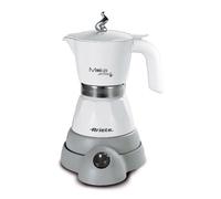 Ariete 1358 Moka Aroma - Moka elettrica 2/4 tazze - Autospegnimento - Mantenimento temperatura per 30' - 400 Watt - Bianco