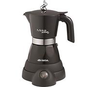 Ariete 1358 Moka Aroma - Moka elettrica 2/4 tazze - Autospegnimento - Mantenimento temperatura per 30' - 400 Watt - Nero