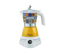 Ariete 1358/1P Moka Aroma Positano, Moka elettrica, 400W, 2/4 tazze, Cordless, Spegnimento automatico, Mantenimento temperatura