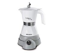 Ariete 1358 Moka Aroma - Moka elettrica 2/4 tazze - Autospegnimento - Mantenimento temperatura per 30' - 400 Watt - Bianco