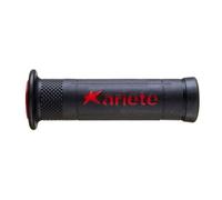 Manopole Ariete Road Grips Forate Nero Rosso Universale Stradali Moto Scooter