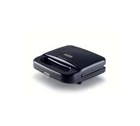 Ariete 1971 Tostiera Breakfast, Piastra elettrica per toast, sandwich e panini, 750W, Piastre fisse grill, Rivestimento antiaderente, Posizione e riponimento verticale, Dark & Sahara Grey