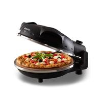 Ariete 917 Forno Pizza - Pizza in 4 minuti - Piastra in pietra refrattaria con trattamento antiaderente - Temperatura max 400° - 1200 Watt - Timer 30’ - Nero