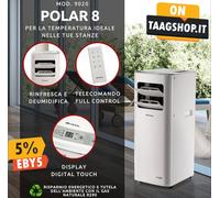ARIETE POLAR 8 9020 CONDIZIONATORE PORTATILE 8500BTU 1000W VASCHETTA 32L CLASS A [EEK: A]