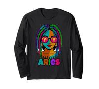 Ariete Queen African American Women Segno Zodiacale Maglia a Manica