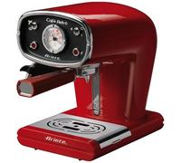 ARIETE - Retrò Macchina Caffè Capacità Serbatoio 0.9 Litri Potenza 900 Watt Colore Rosso