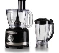 Ariete 1782 Gourmet Pro Moderna, Robot da cucina, Tritatutto 3L, Frullatore 2L, 2 velocità + Pulse, Set di lame + Disco in acciaio inox, Accessorio spremiagrumi, Nero