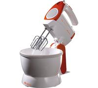 Ariete 1565 Mixy Professional - Sbattitore elettrico con ciotola rotante - 5 velocità - 2 set di fruste in Acciaio Inox - 2,4 L - 300 Watt - Arancione