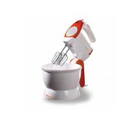 Ariete 1565 Mixy Professional - Sbattitore elettrico con ciotola rotante - 5 velocità - 2 set di fruste in Acciaio Inox - 2,4 L - 300 Watt - Arancione