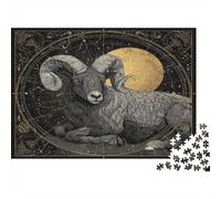 Ariete, Simbolo Astrologico Puzzle 1000Pcs Antica Mappa Stellare Decorazione Per La Casa. Rilassamento E Intelligence Per Adulti E Bambini Da 14 Anni 1000pcs (75x50cm)