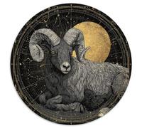 Ariete, simbolo astrologico Puzzle 1000Pcs Antica mappa stellare Decorazione Per La Casa. Rilassamento E Intelligence Per Adulti E Bambini Da 14 Anni 1000pcs (67.5x67.5cm)