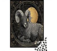 Ariete, simbolo astrologico Puzzle 1000Pcs Antica Mappa Stellare Decorazione Per La Casa. Rilassamento E Intelligence Per Adulti E Bambini Da 14 Anni 38x26cm/1000pcs
