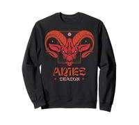 Ariete Stagione Ram Head Zodiac Fire Sign Oroscopo Astrologia Felpa