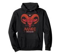 Ariete Stagione Ram Head Zodiac Fire Sign Oroscopo Astrologia Felpa con Cappuccio