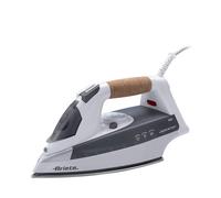Ariete Steam Iron 6232 Grey - Ferro da stiro con piastra Acciaio Inox - manico in sughero - serbatoio 300 ml - 2200 Watt - Bianco e grigio