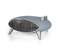 Ariete 8211 Termoventilatore da tavolo, Stufetta elettrica, 2000W, Termostato, Silenzioso, Griglia e piedi cromati, Celeste