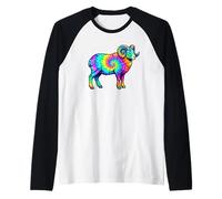 Ariete The RAM Tie Dye, Multicolore RAM, Oroscopo colorato Maglia con Maniche Raglan