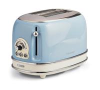 Ariete 155 Tostapane Vintage 2 fette di pane - con pinze - 6 livelli di tostatura - 810 Watt- Acciaio Inox - Linea Vintage - Celeste