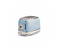 Ariete 155 Tostapane Vintage 2 fette di pane - con pinze - 6 livelli di tostatura - 810 Watt- Acciaio Inox - Linea Vintage - Celeste