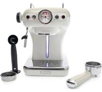 Ariete 1389 Macchina da Caffè Espresso di Design - per Polvere e cialde ESE - filtro 1 e 2 tazze - Montalatte - 850 Watt - Linea Vintage - Beige