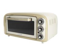 Ariete 979 Forno Elettrico di Design 18 Litri - Ideale per pizza da 30 cm - Doppio vetro - 1380 Watt - Acciaio Inox - Linea Vintage - Beige