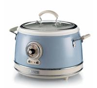 Ariete 2904 Rice Cooker - Cuociriso Elettrico con bowl in ceramica - Sushi fatto in casa - Multicooker - Linea Vintage - 3,5 L - 650 W - Celeste