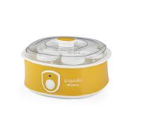 Ariete 617 Yogurella - Yogurtiera Elettrica - 7 vasetti in vetro - 1,3kg di yogurt fatto in casa - 20 Watt - Bianco e Giallo
