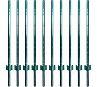 ARIFARO 122cm / 4ft Pali di Recinzione Robusto palo di Recinzione in Metallo, Confezione da 10, Palo a U da Giardino per Recinzione in Filo d'acciaio per Cortile, Filo da Esterno