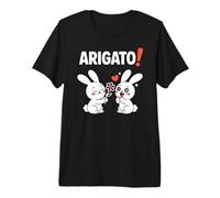 Arigato! Divertente Chibi Anime Bunny Kawaii Manga Commedia Maglietta Premium