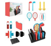 AriKroii 16 in 1 Accessori per Switch Sport per Nintendo Switch/OLED,Kit di Accessori per Nintendo Switch Sports Gioco, Giochi nintendo switch sport,Family Switch Accessori Giochi Bundle per Nintendo