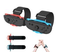 AriKroii 2 Pack di Braccialetti per Just Dance 2025, Cinturino Appiccicoso Regolabile per Nintendo Switch 2,Accessori per Controller Switch 2 Joy-con per Adulti Bambini(Rosso e Blu)