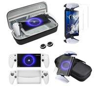 AriKroii 6 in 1 Set di Accessori per PlayStation Portal,Custodia per PS Portal Remote Player,per PS Portal Storage Bag,Cover per PS Portal,2 Confezioni di Pellicola per lo Schermo in Vetro Temperato