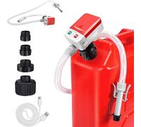 AriKroii Pompa di Trasferimento del Carburante con Sensore di Arresto Automatico (2,75GPM),Pompa Travaso Gasolio Elettrica con Adattatore di 4 Dimensioni, per Diesel,Benzina e non Corrosive Liquids