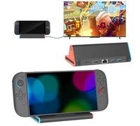 AriKroii Switch 2 TV Dock, Adattatore Ethernet 1000Mbit Base Supporto Compatibile con Nintendo Switch 2, Caricatore Switch 2 Compatibile con HDMI 4K@60Hz/PD 100W/Doppio USB 3.0