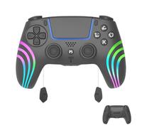 AriKroii Wireless Controller for PS-5 Pro/PS-5/PS-5 Slim, PS5/PC Drahtlos Controller mit Turbo-Dauerfeuer/Makrofunktion/Duale Vibrations-Gyrosensorfunktion//6-Achsen-Gyrosensorfunktion (Black)