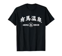 Arima Onsen Giappone Retro Calligrafia Minimalista Maglietta